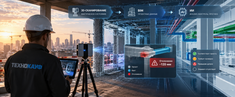ИИ в строительстве: 3D-сканирование, BIM и контроль